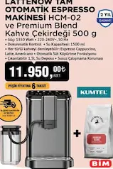 KUMTEL LATTENOW TAM OTOMATİK ESPRESSO MAKİNESİ